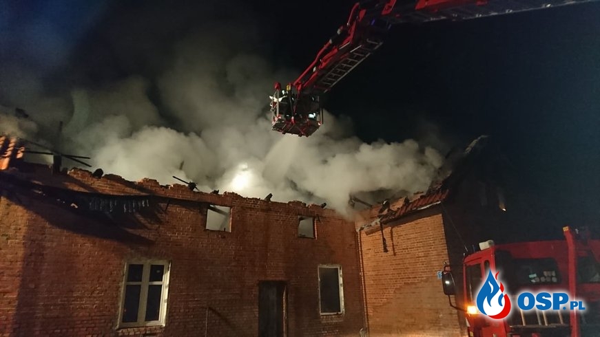 68-70/2019 Nocny pożar budynku mieszkalnego w Stokach OSP Ochotnicza Straż Pożarna