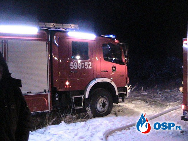 Popowo - pożar garażu OSP Ochotnicza Straż Pożarna