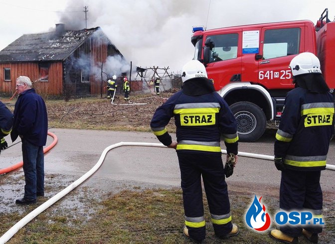 Akcja 4/2016 - Pożar budynku mieszkalnego w miejscowości Żółkwy OSP Ochotnicza Straż Pożarna