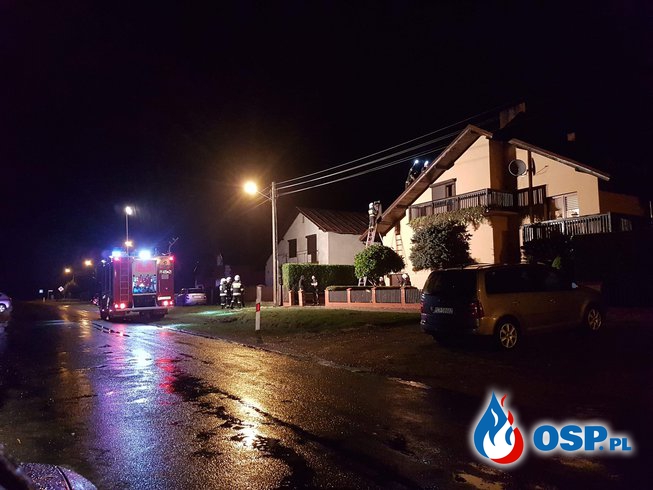 Pracowity wieczór strażaków OSP Ochotnicza Straż Pożarna