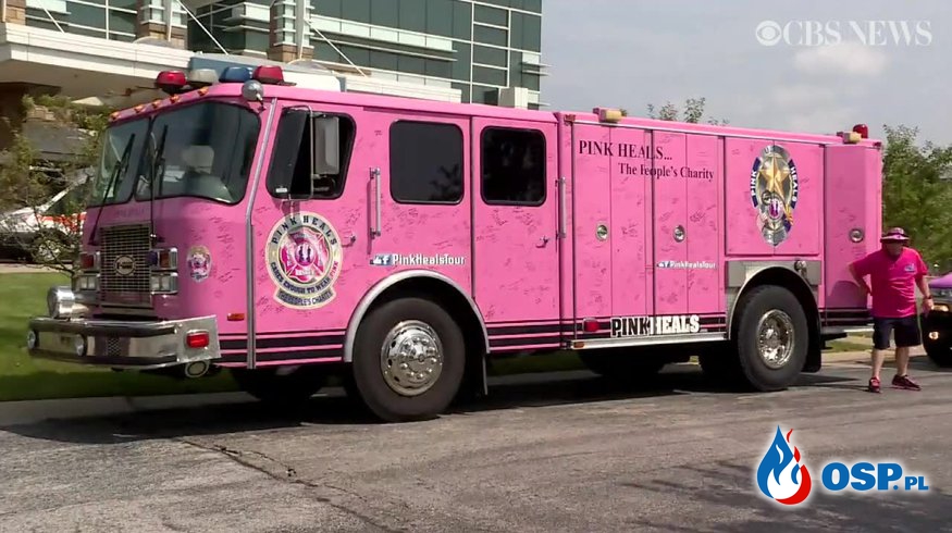 Amerykańscy strażacy przemalowali swój wóz bojowy na różowo! OSP Ochotnicza Straż Pożarna