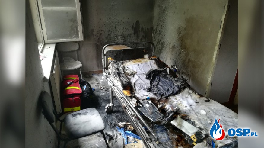 Pożar w szpitalu w Kościanie. Pacjentka jest ciężko poparzona. OSP Ochotnicza Straż Pożarna
