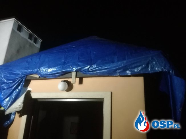 Pożar poddasza budynku mieszkalnego - 16 marca 2019r. OSP Ochotnicza Straż Pożarna