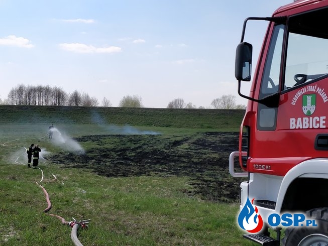 Pożar nieużytków - ul. Karola Wojtyły w Mętkowie OSP Ochotnicza Straż Pożarna