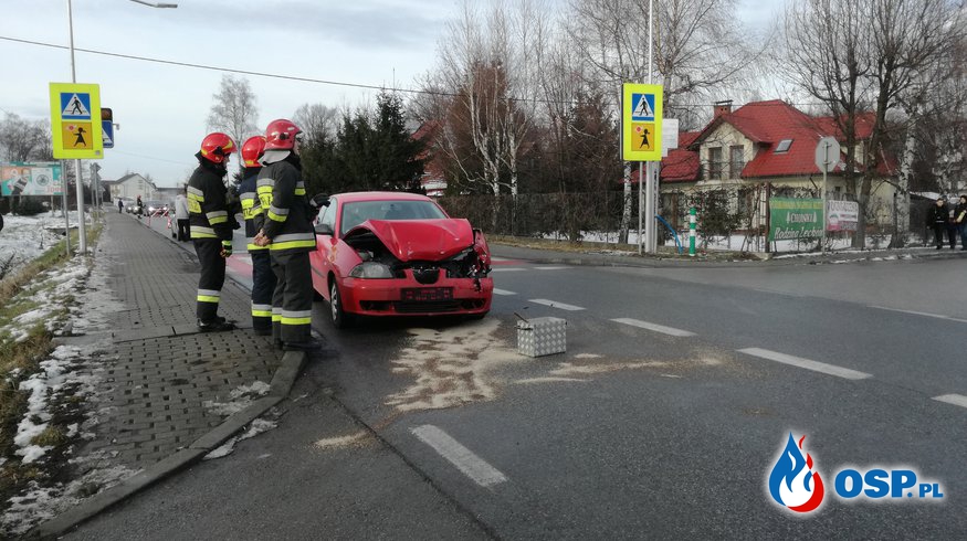 Wypadek dwóch samochodów osobowych - 21 grudnia 2018r. OSP Ochotnicza Straż Pożarna