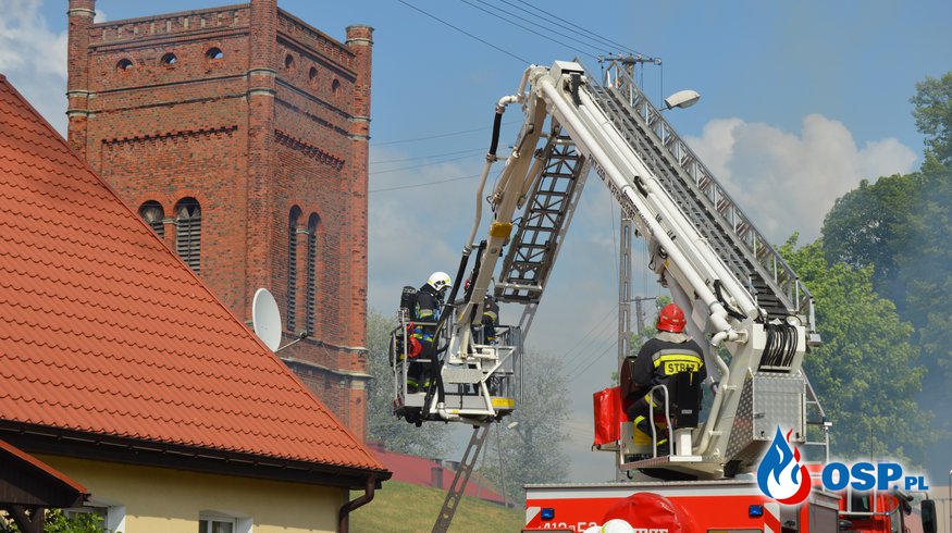 Pożar sadzy w kominie ul.Kościelna OSP Ochotnicza Straż Pożarna