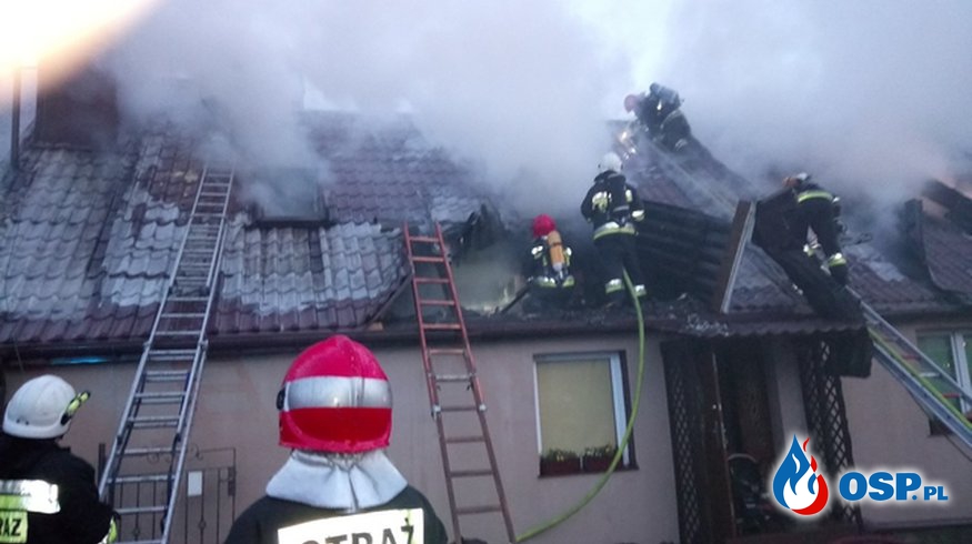 Feralna niedzielna noc – pożar domu mieszkalnego OSP Ochotnicza Straż Pożarna