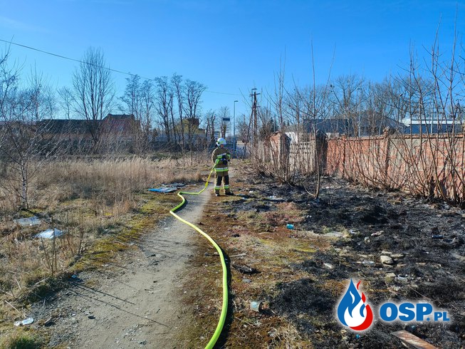 Pierwszy pożar traw w 2022 OSP Ochotnicza Straż Pożarna