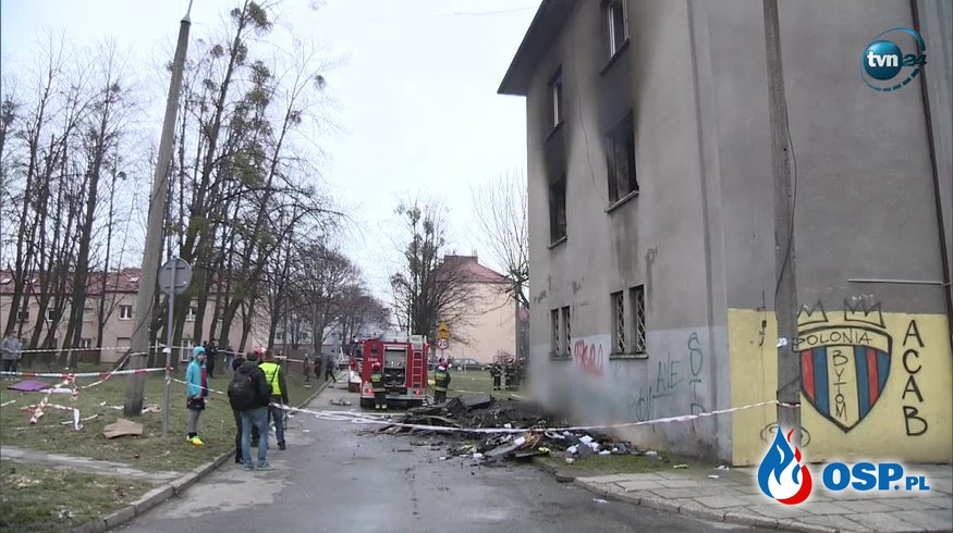 Dwie osoby zginęły po wybuchu gazu w kamienicy w Bytomiu. OSP Ochotnicza Straż Pożarna