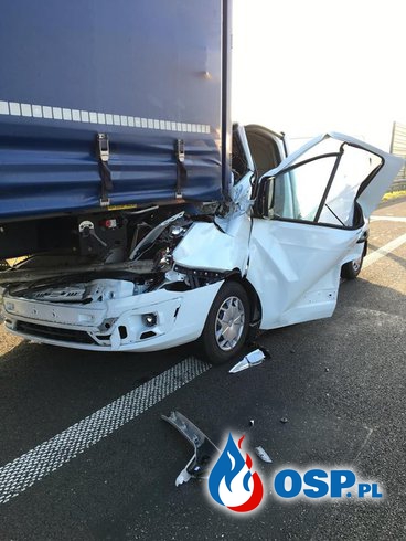 Wypadek Autostrada A-2! MOP Police OSP Ochotnicza Straż Pożarna