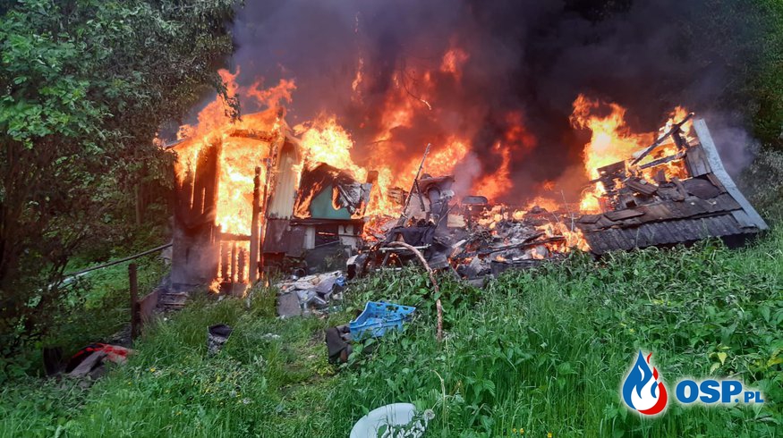 Dwie osoby zginęły w pożarze domu w Szczawnicy OSP Ochotnicza Straż Pożarna