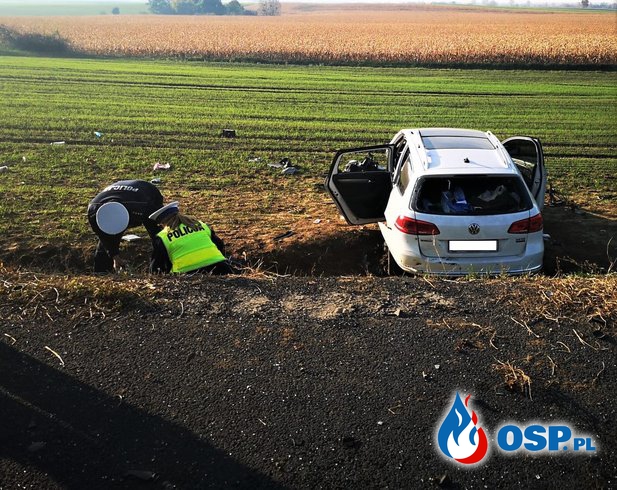 Dwóch kierowców zginęło w czołowym zderzeniu. Tragiczny wypadek w Wielkopolsce. OSP Ochotnicza Straż Pożarna