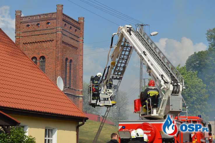Pożar sadzy w kominie ul.Kościelna OSP Ochotnicza Straż Pożarna
