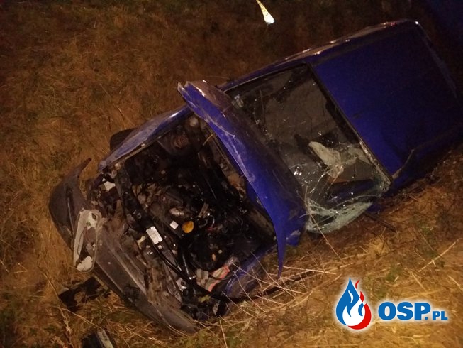 Wypadek na trasie Biała - Solec OSP Ochotnicza Straż Pożarna