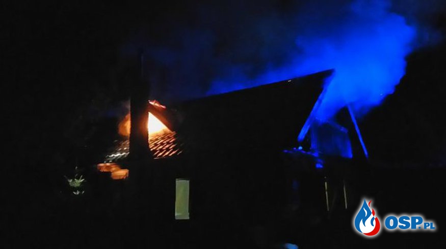 Chojno – pożar domku letniskowego OSP Ochotnicza Straż Pożarna