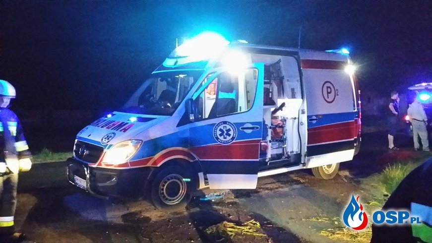 Wypadek na drodze powiatowej 183R w Łączkach Brzeskich OSP Ochotnicza Straż Pożarna