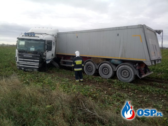 Śmiertelny wypadek na drodze Janikowo - Inowrocław OSP Ochotnicza Straż Pożarna