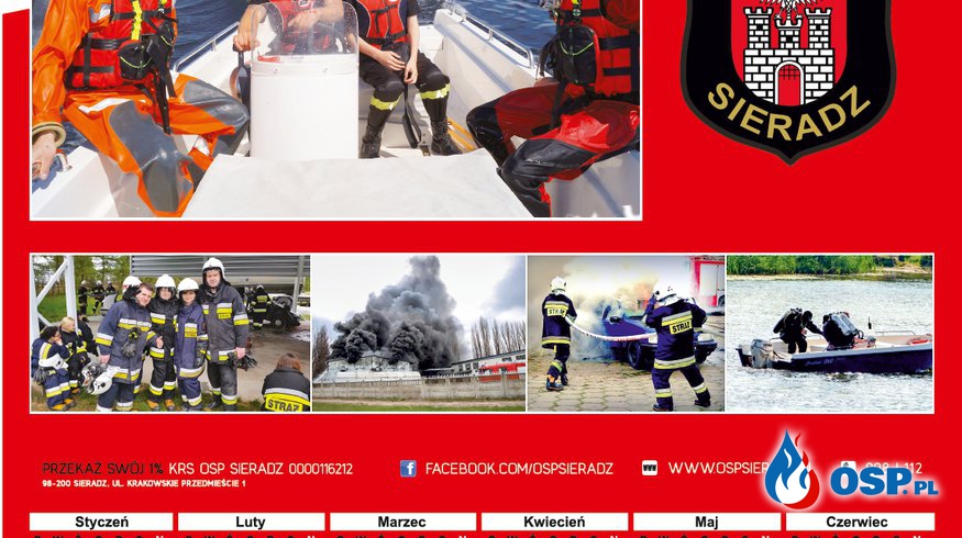 Kalendarz Ochotniczej Straży Pożarnej w Sieradzu na rok 2016 !! OSP Ochotnicza Straż Pożarna