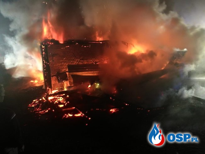 Pożar zabudowań gospodarczych i samochodu - Bronowo 20-10-2018r OSP Ochotnicza Straż Pożarna