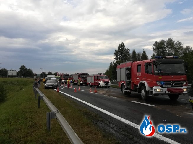 Wypadek samochodu dostawczego - 21 czerwca 2019r. OSP Ochotnicza Straż Pożarna