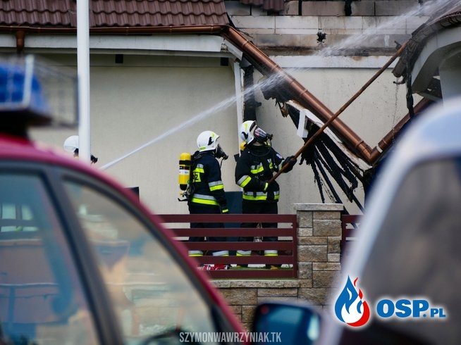 Pożar budynku jednorodzinnego OSP Ochotnicza Straż Pożarna