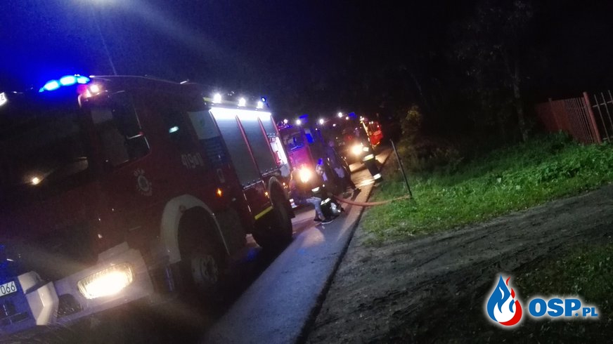 Pożar stodoły w Glinojecku OSP Ochotnicza Straż Pożarna