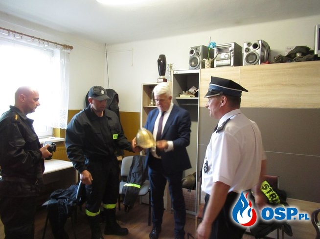 Poseł RP z wizytą w remizie OSP Kobło OSP Ochotnicza Straż Pożarna