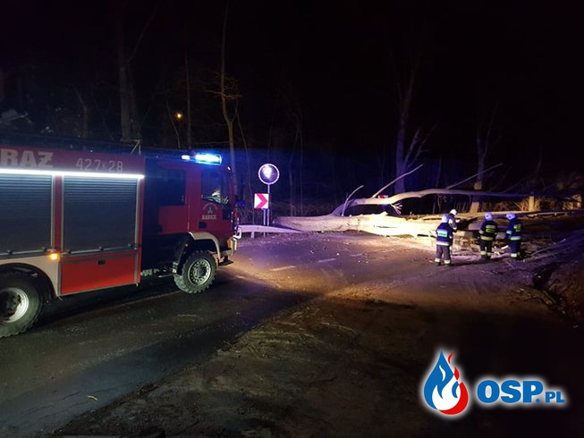 Nocna wichura nad Powiatem Chrzanowskim OSP Ochotnicza Straż Pożarna