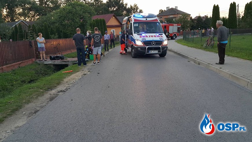 Wypadek w miejscowości Łączki Brzeskie OSP Ochotnicza Straż Pożarna