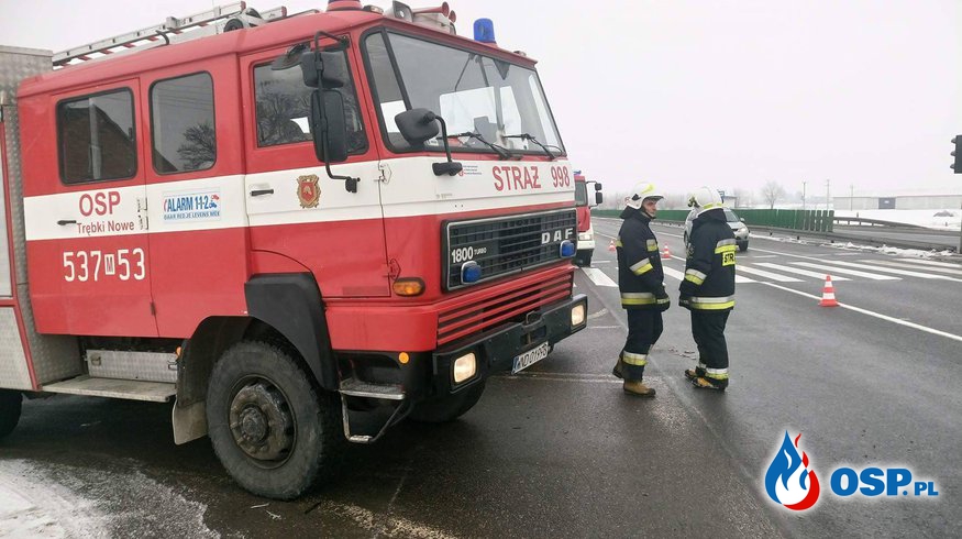 Wypadek na trasie E7 OSP Ochotnicza Straż Pożarna