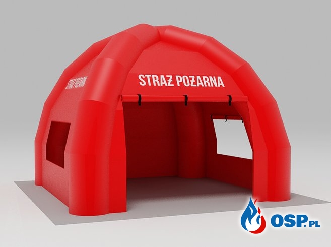 Nowoczesne namioty pneumatyczne dla straży pożarnej, policji i innych służb OSP Ochotnicza Straż Pożarna
