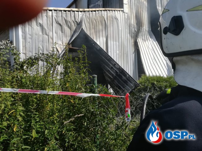 Pożar hali w Borkach 01-02.08.18! OSP Ochotnicza Straż Pożarna