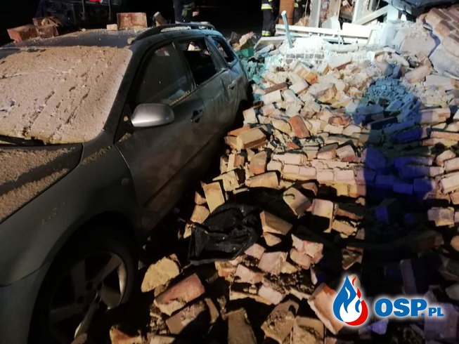 Eksplozja gazu w Szczerbicach. Pod gruzami zginął mężczyzna. OSP Ochotnicza Straż Pożarna