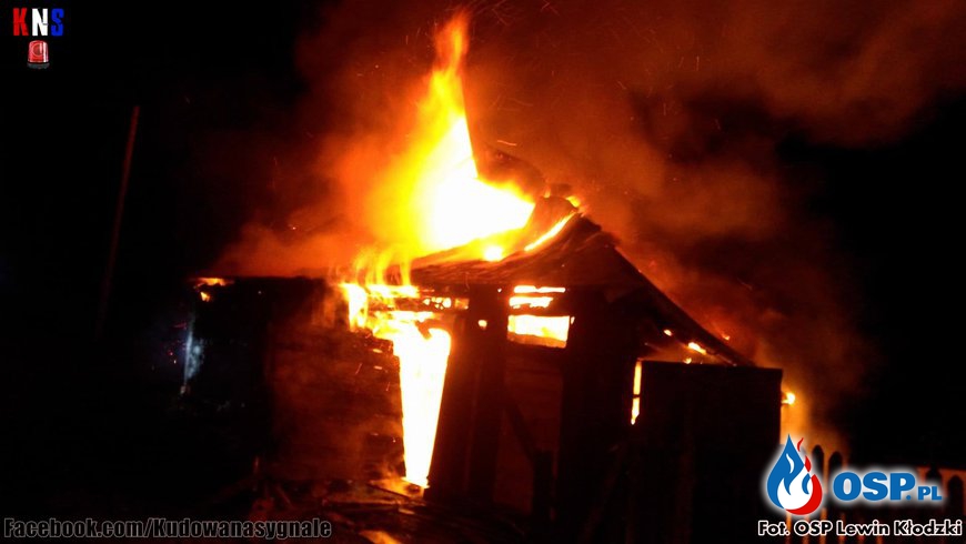 Pożar budynku w Kudowie - Zdrój OSP Ochotnicza Straż Pożarna