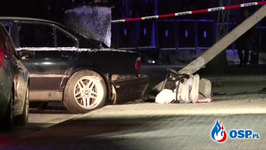 6 osób potrąconych przez BMW. Kierowca stracił panowanie nad samochodem. OSP Ochotnicza Straż Pożarna