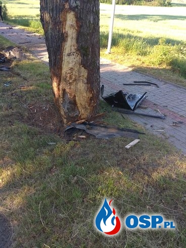 18-latka zginęła pod Wałczem. Samochód uderzył w drzewo. OSP Ochotnicza Straż Pożarna