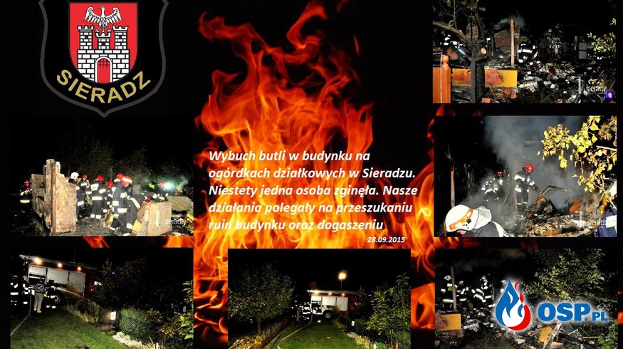 Fotoplakat z pożaru na ogródkach działkowych ! OSP Ochotnicza Straż Pożarna
