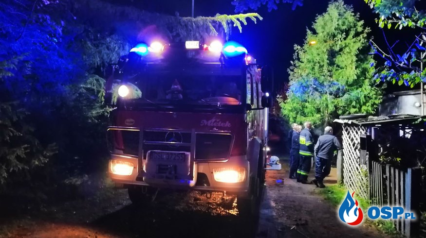 Pożar sadzy w kominie Mzdówko 28-10-2018 OSP Ochotnicza Straż Pożarna