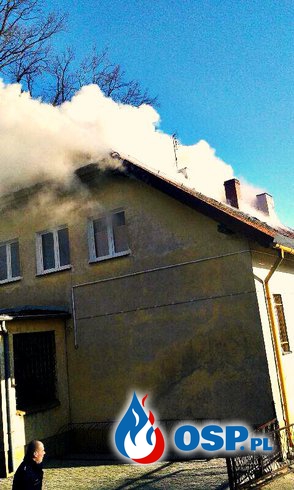 Pożar poddasza w Połajewie OSP Ochotnicza Straż Pożarna