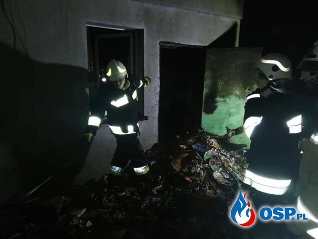 Nowa Wieś – pożar kotłowni OSP Ochotnicza Straż Pożarna