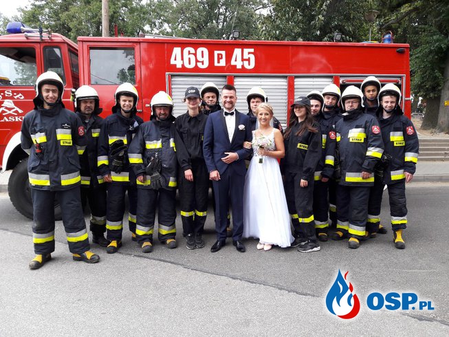 Ślub druha Mateusza z OSP Laski OSP Ochotnicza Straż Pożarna