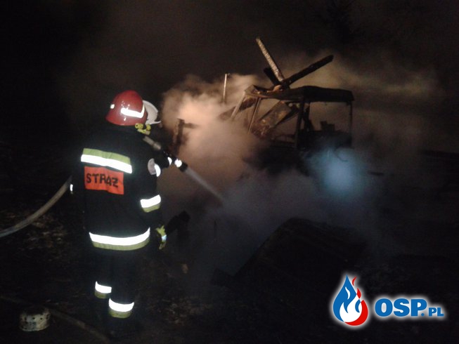 Pożar stodoły w Paprotnie OSP Ochotnicza Straż Pożarna