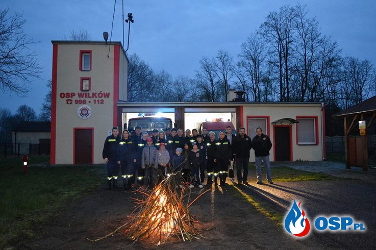 Ognisko z okazji 1050 rocznicy chrztu Polski OSP Ochotnicza Straż Pożarna