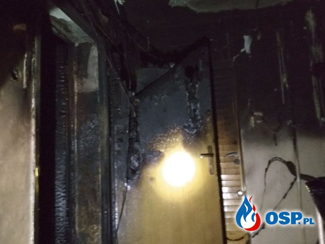 Tragiczny pożar mieszkania w Sieradzu. Zginął lokator. OSP Ochotnicza Straż Pożarna