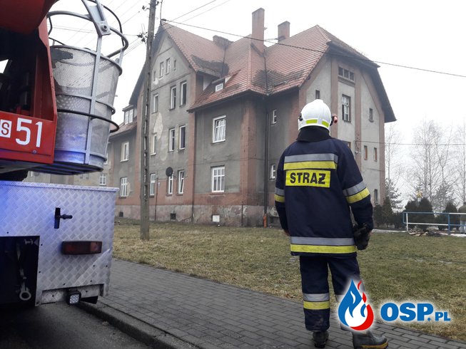 Pożar mieszkania. OSP Ochotnicza Straż Pożarna