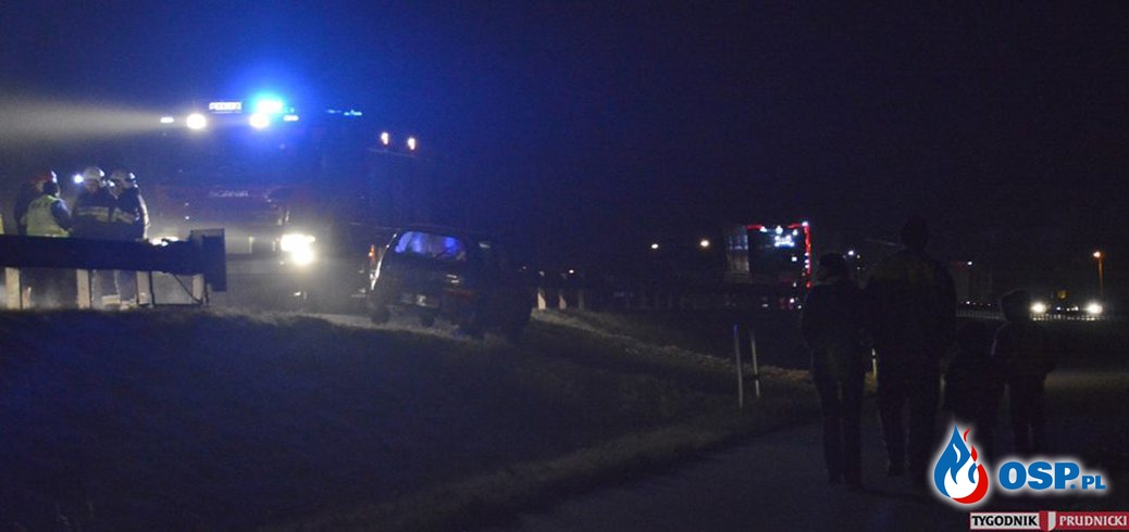 Wypadek na drodze wojewódzkiej nr 414 między Krobuszem a Dębiną OSP Ochotnicza Straż Pożarna
