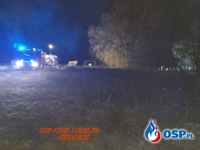 Pożar wiaty na drewno OSP Ochotnicza Straż Pożarna
