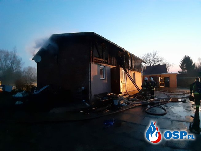 Pożar Domu w Gorzysławiu OSP Ochotnicza Straż Pożarna