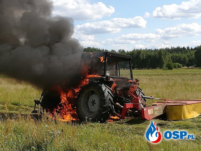 Pożar ciągnika rolniczego OSP Ochotnicza Straż Pożarna