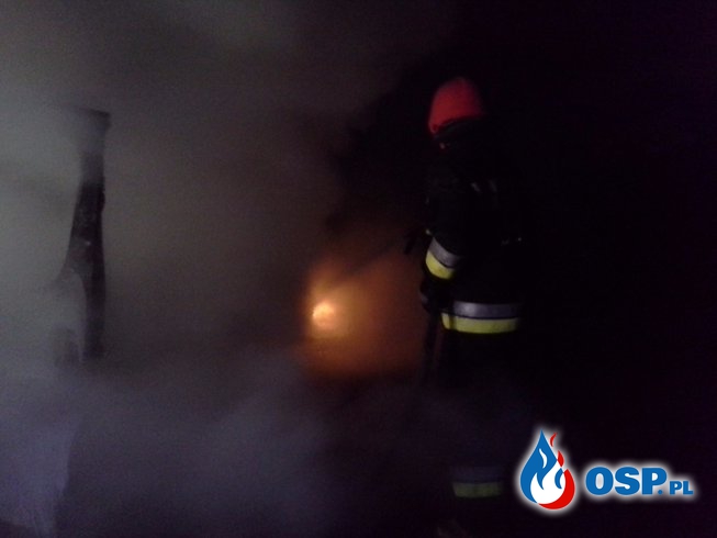 Pożar samochodu w Wólce Kikolskiej  25.10.2016 OSP Ochotnicza Straż Pożarna